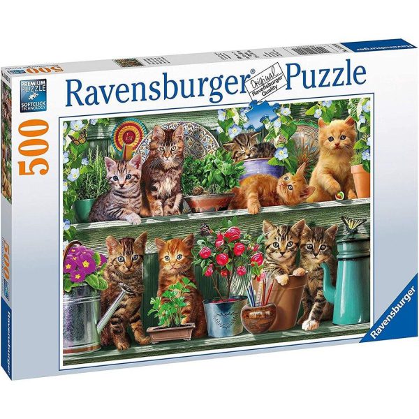 Cats On The Shelf 500 Piece  Jigsaw Puzzle