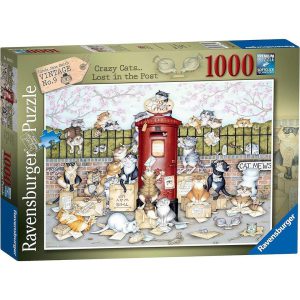 Crazy Cats Lost In The Post 1000 Piece Jigsaw Puzzle