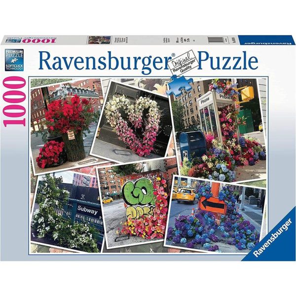 New York City Flower Flash 1000 Piece Jigsaw Puzzle